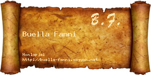 Buella Fanni névjegykártya